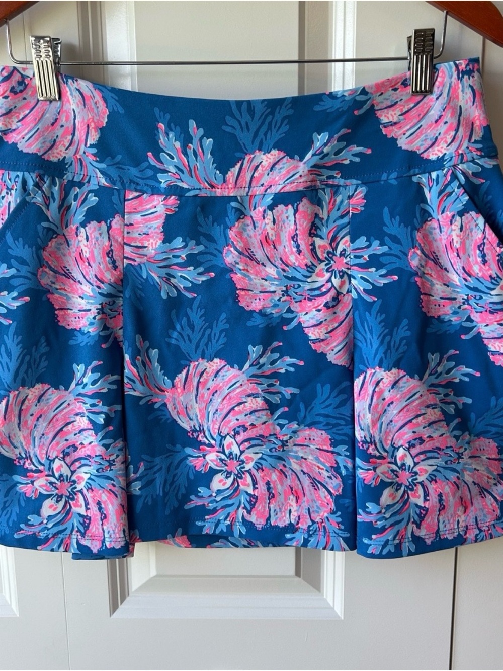 🐚 Lilly Pulitzer Luxletic Scallop Skort — Size 6— Pink Print 💕